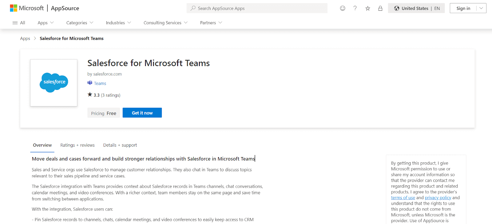 Salesforce for Microsoft Teams