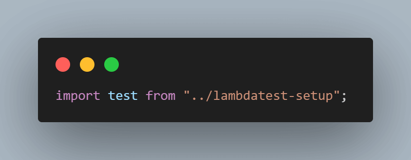  lambdatest setup ts