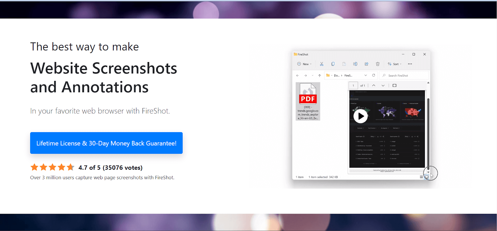 Web Screenshotting tool: FireShot