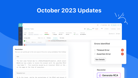October’23 Updates feature