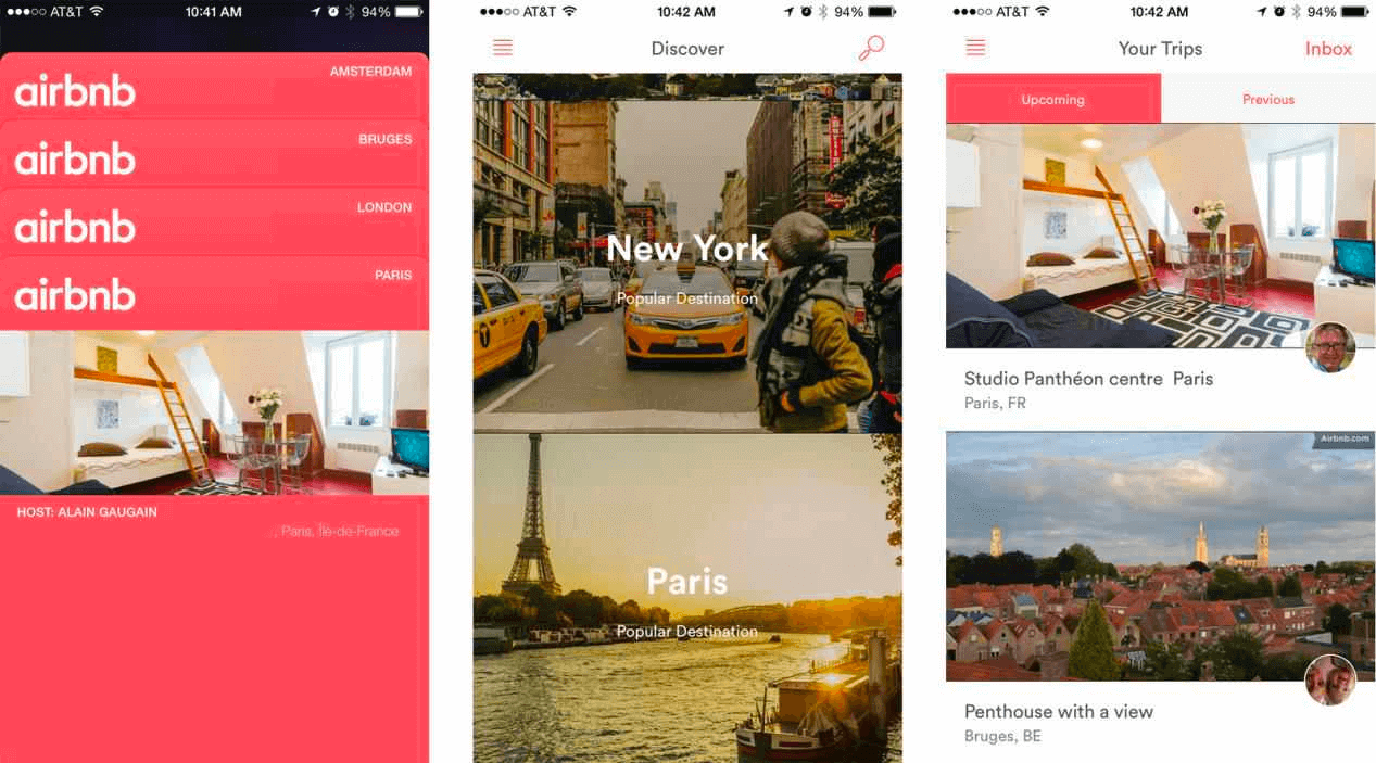 mobile friendly design Airbnb