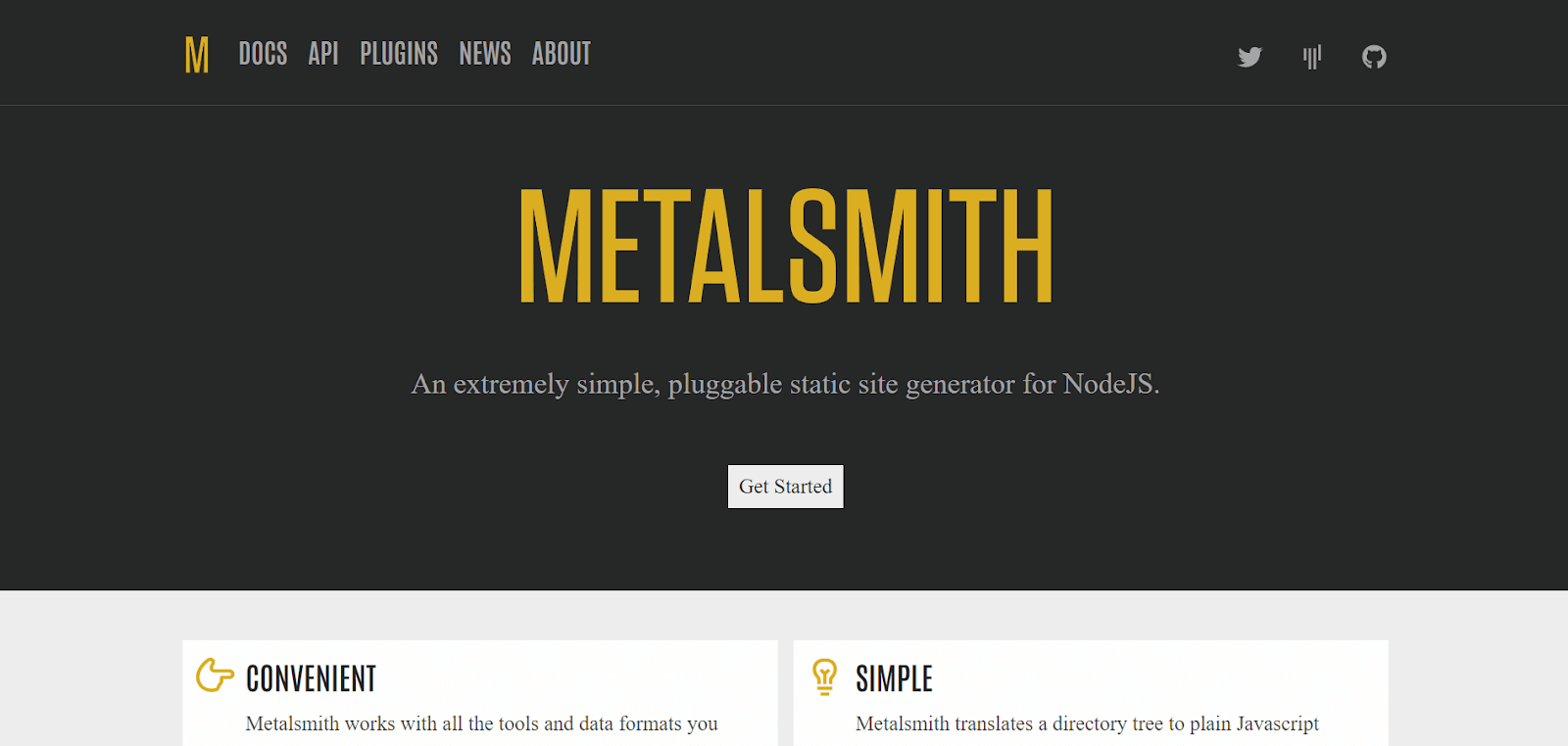 Mеtalsmith is a top static site generator
