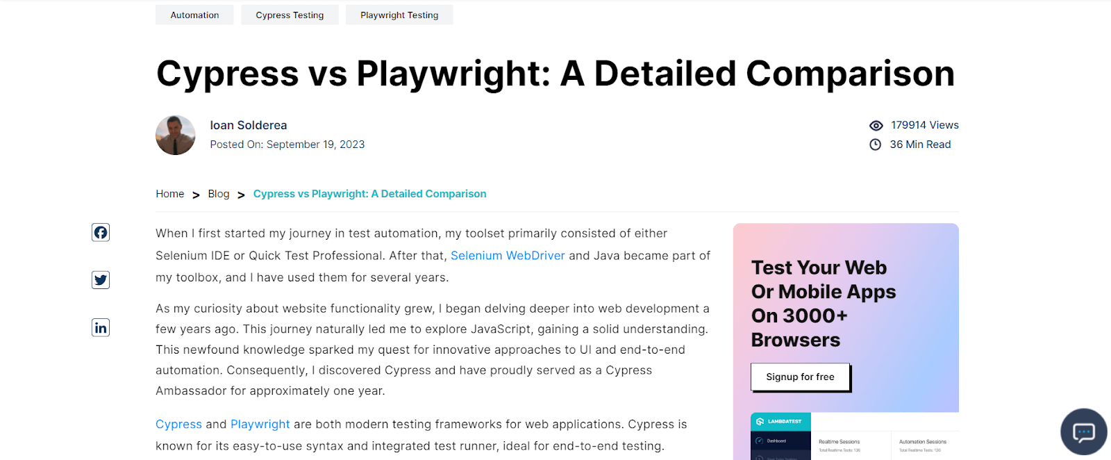 Cypress vs Playwright