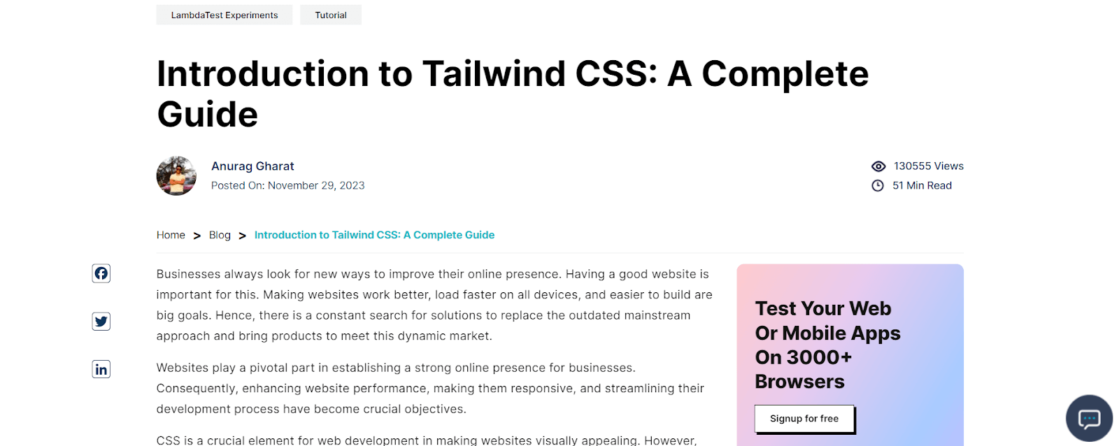 Introduction to Tailwind CSS
