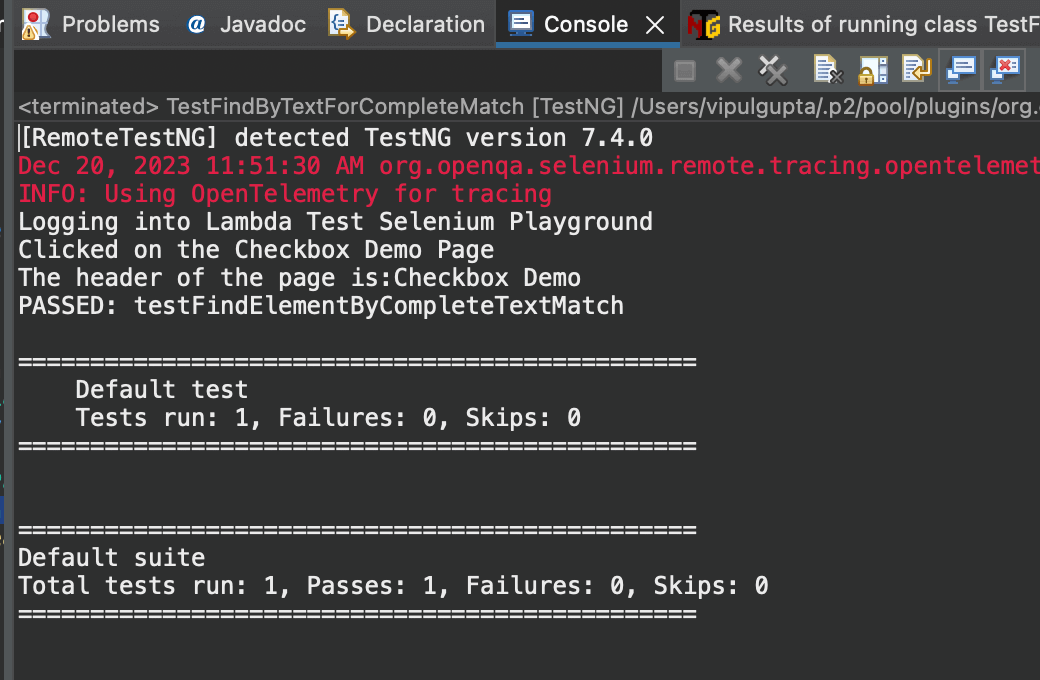 Selenium using Java by interacting with different WebElements