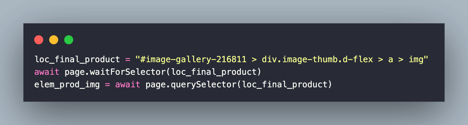 querySelector() method of the Page class  returns the ElementHandle