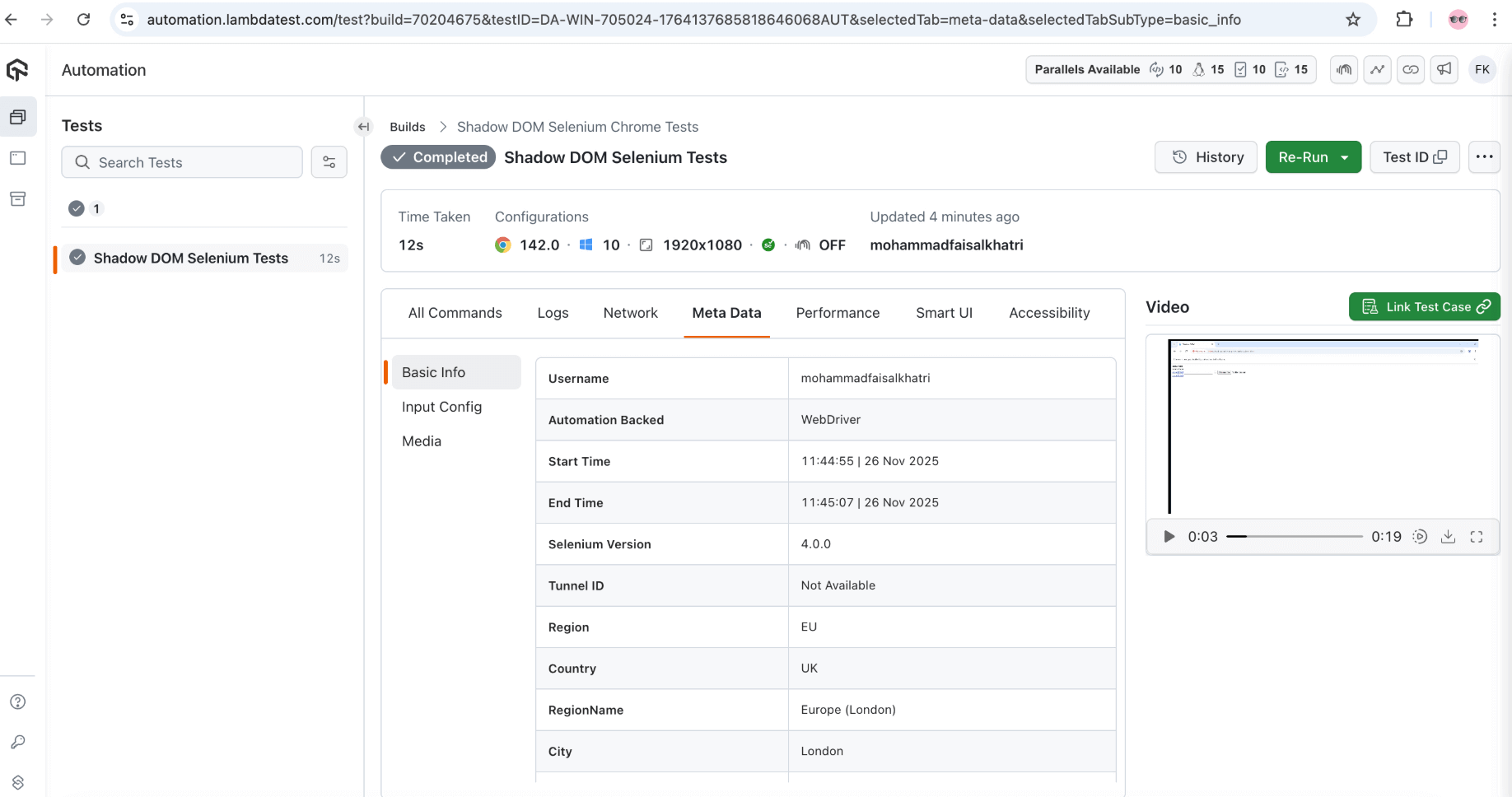 Shadow DOM Test Execution on LambdaTest