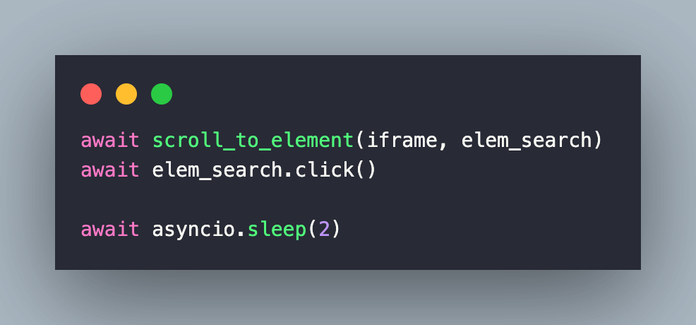 scroll_to_element() iframe