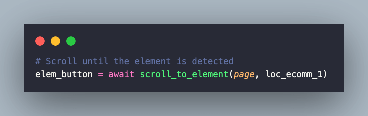 scroll to element