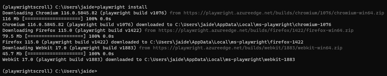 playwright install