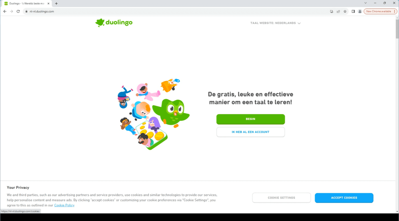  language learning app, Duolingo