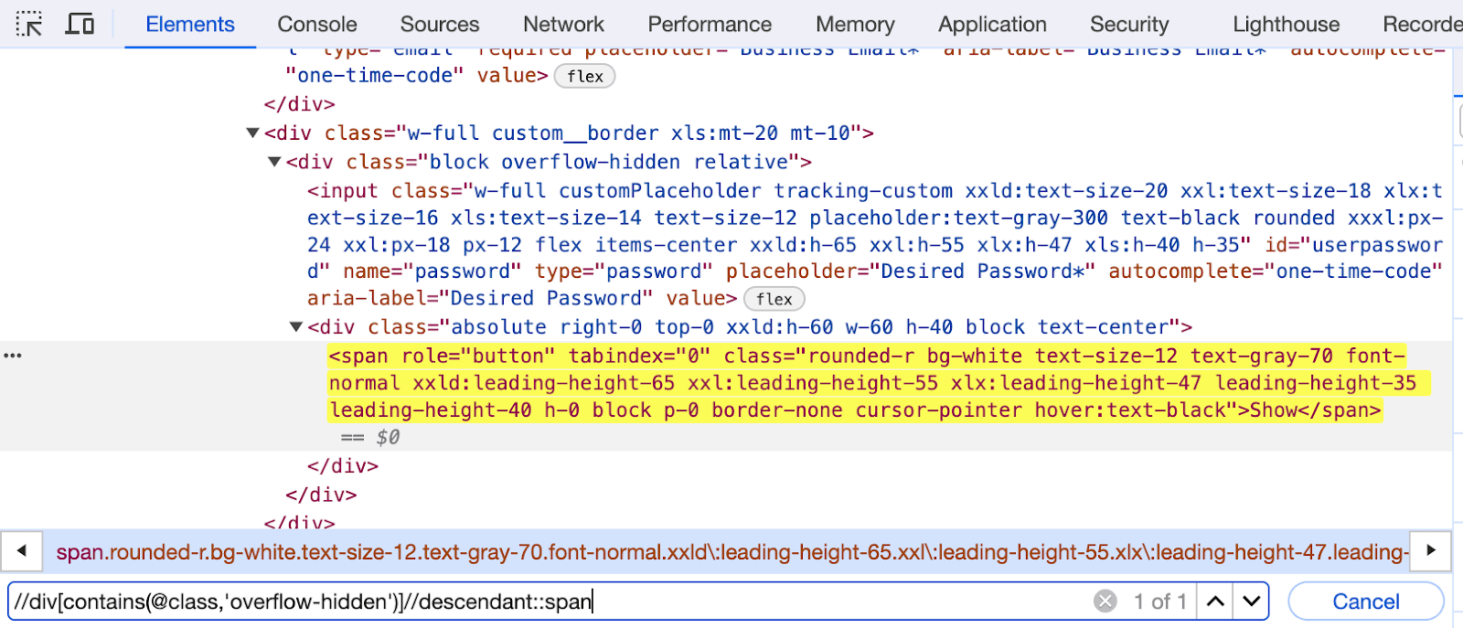 overflow-hidden substring