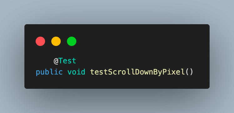 testScrollDownByPixel