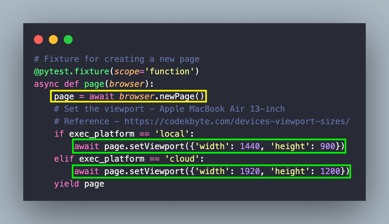 viewport width & height