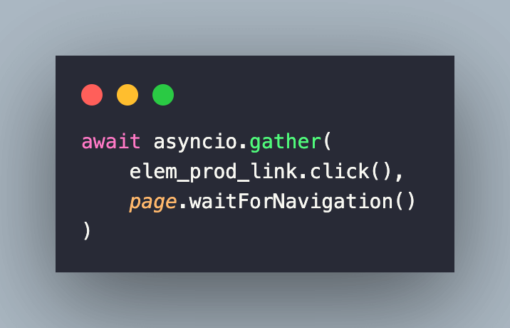 waitForNavigation() method after the click