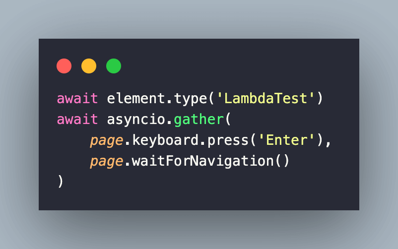 waitForNavigation() method