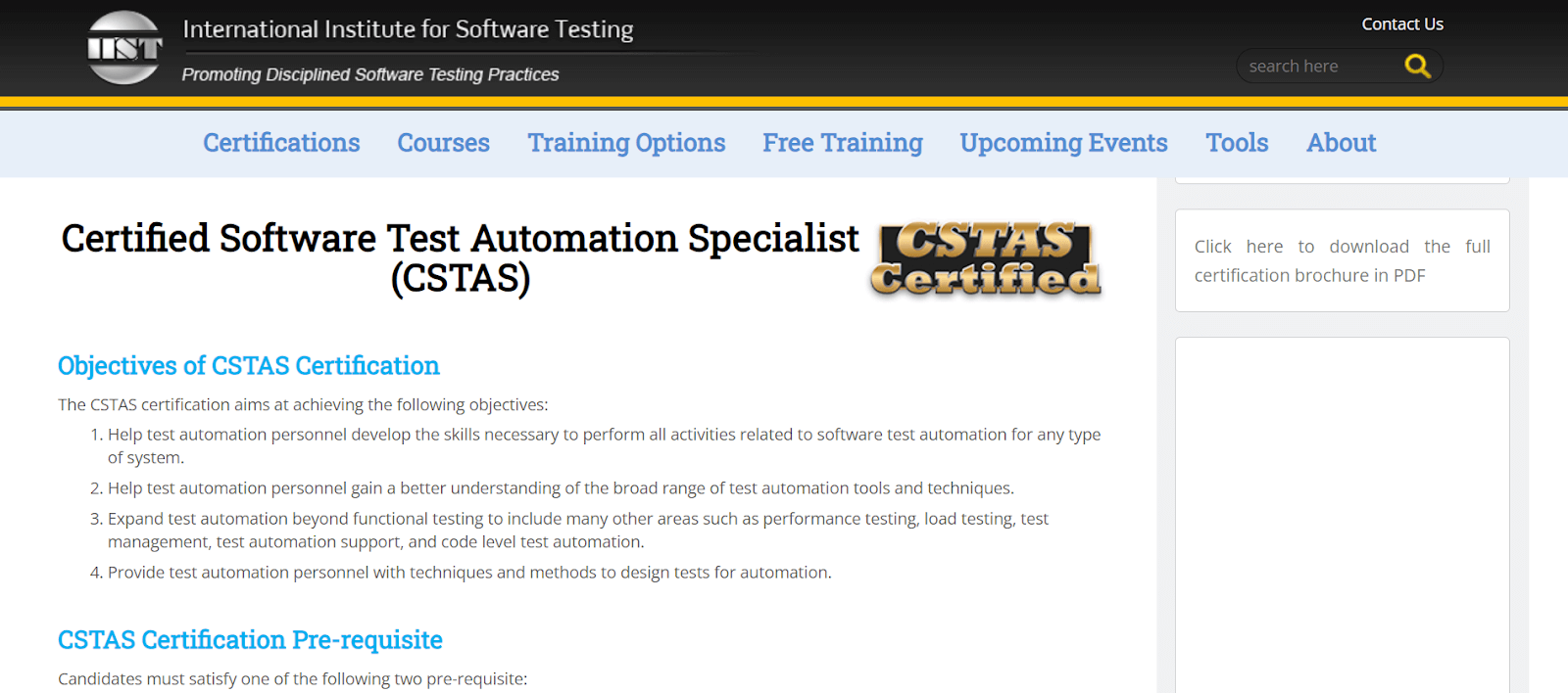 Certified Software Test Automation Specialist