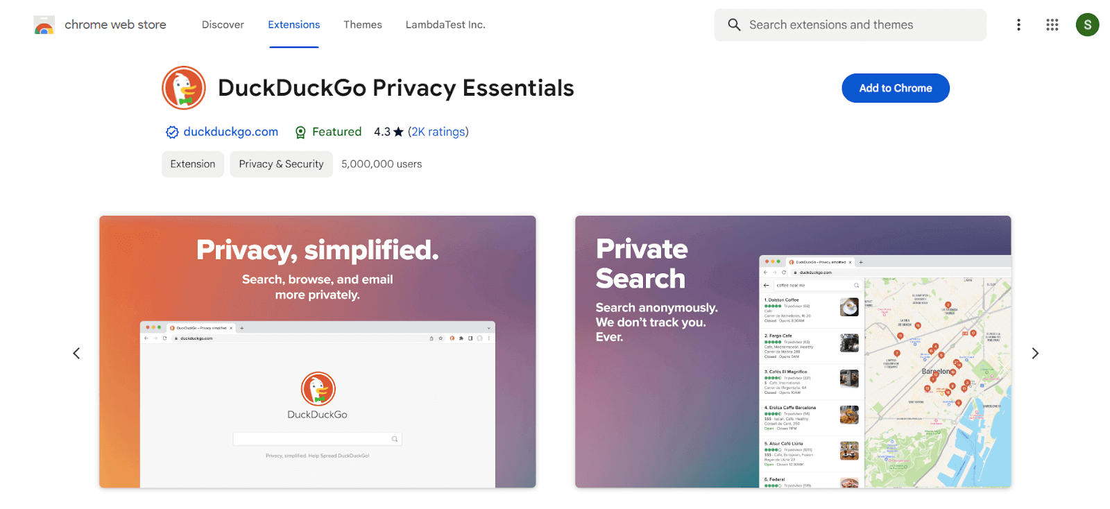 DuckDuckGo Privacy Essentials