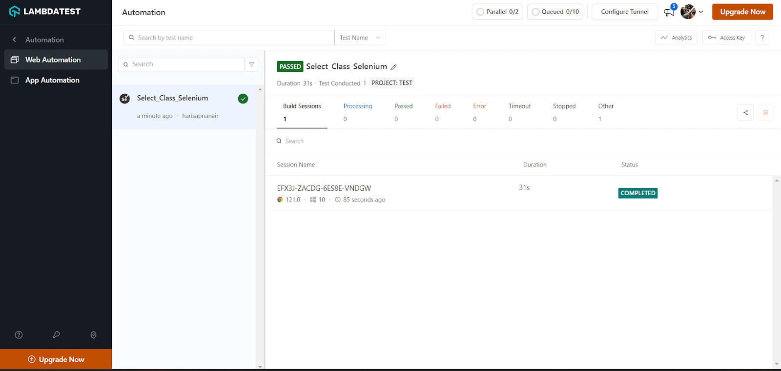 Run Automated Test Using Selenium Cloud Grid