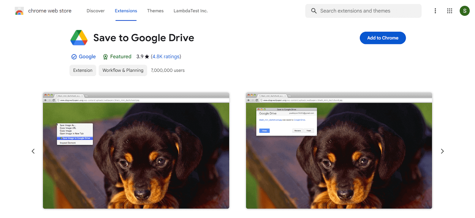 Save to Google Drive