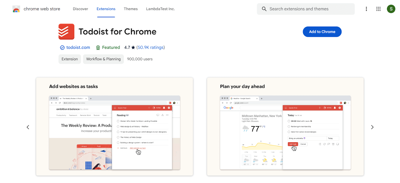 Todoist for Chrome