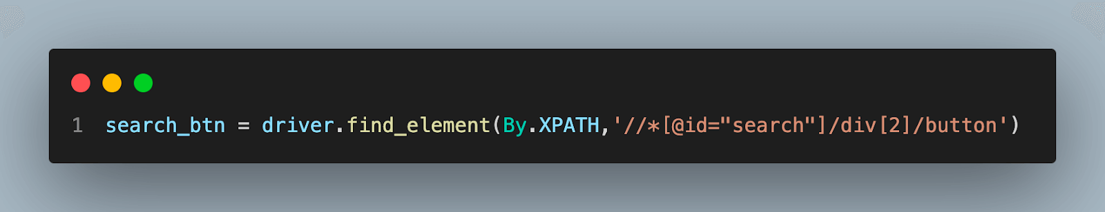 code to store the element in a variable by XPath