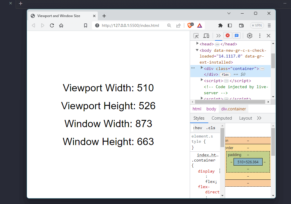 example of how viewports work