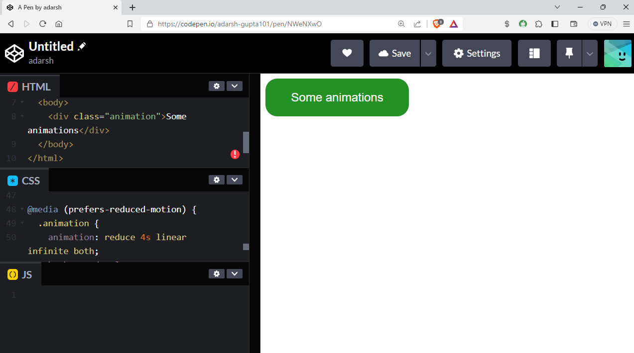 toggle these animation settings