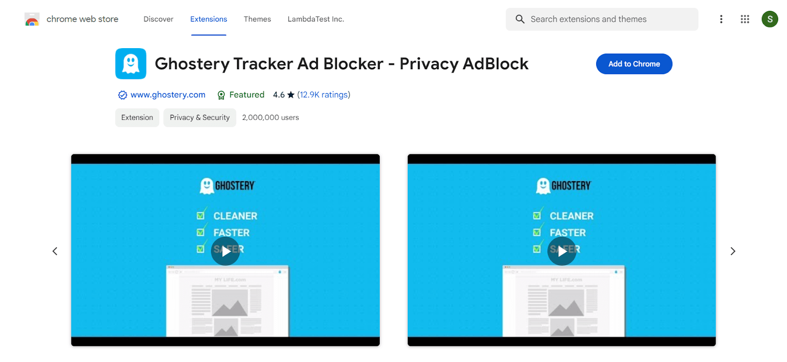 Ghostery Tracker Ad Blocker