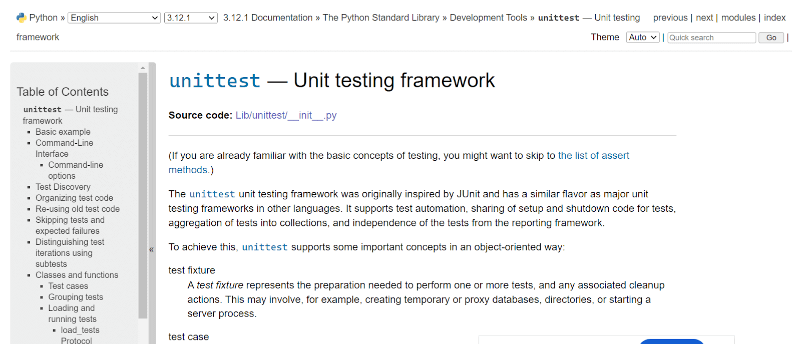 unittest