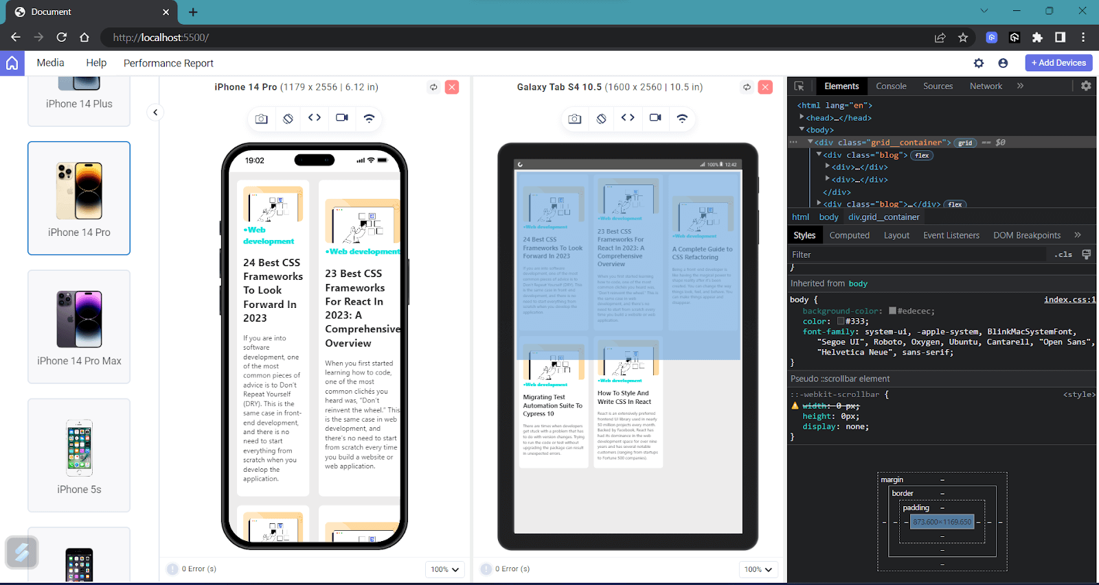 debugging experience