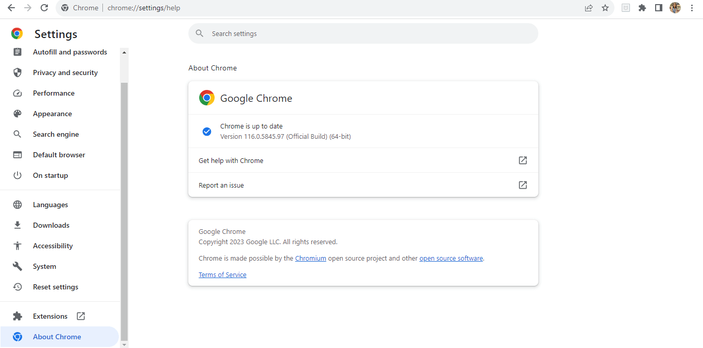 About Chrome