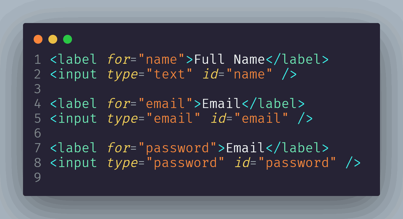 Adding Labels to Every Form Control