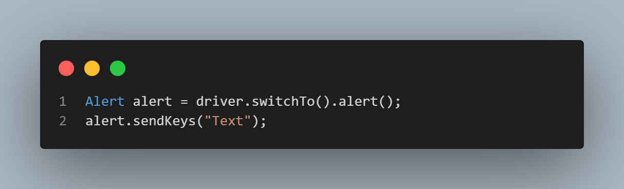 With this method, we can send textkeys as input to the alert box