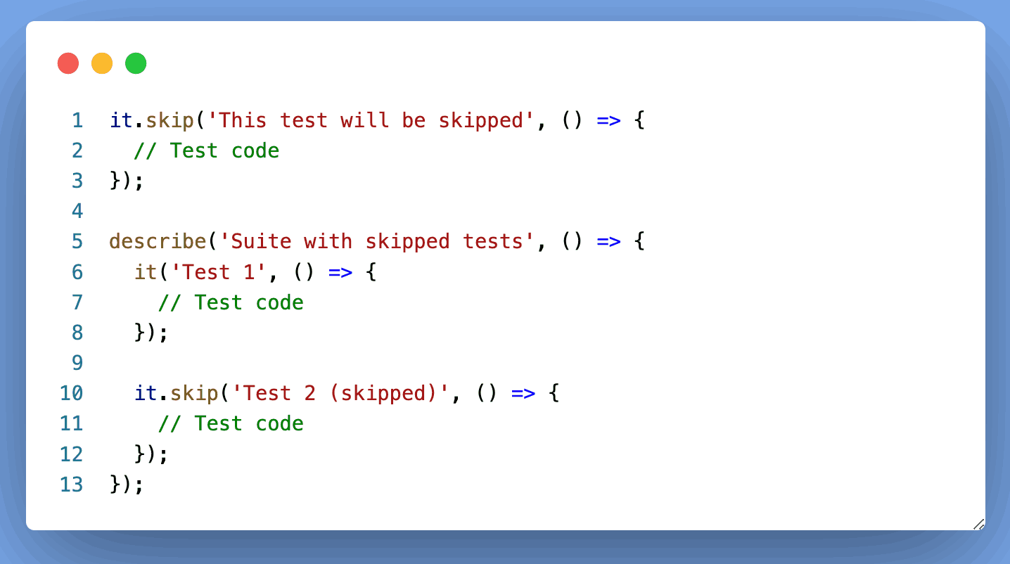 You can use the .skip() method