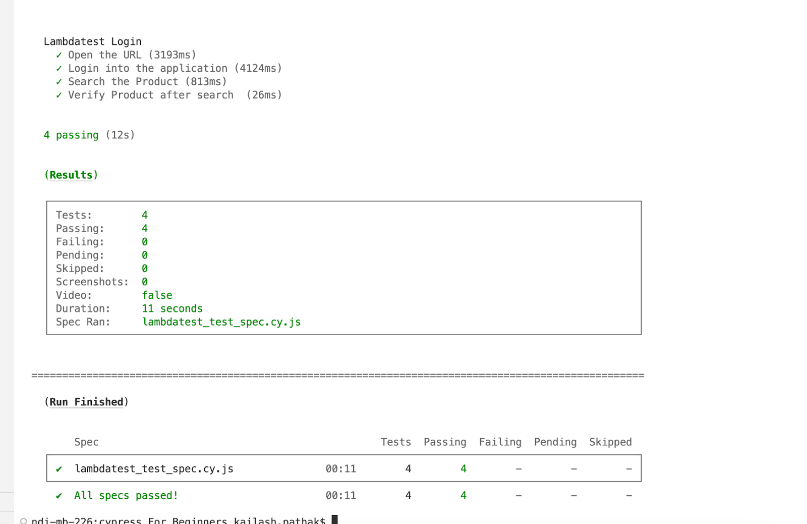 execute a specific test case on a particular browser