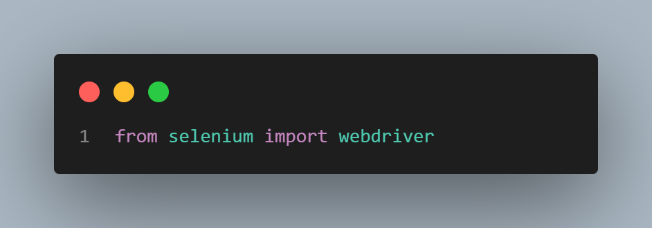 import the webdriver library to get the HTML page source