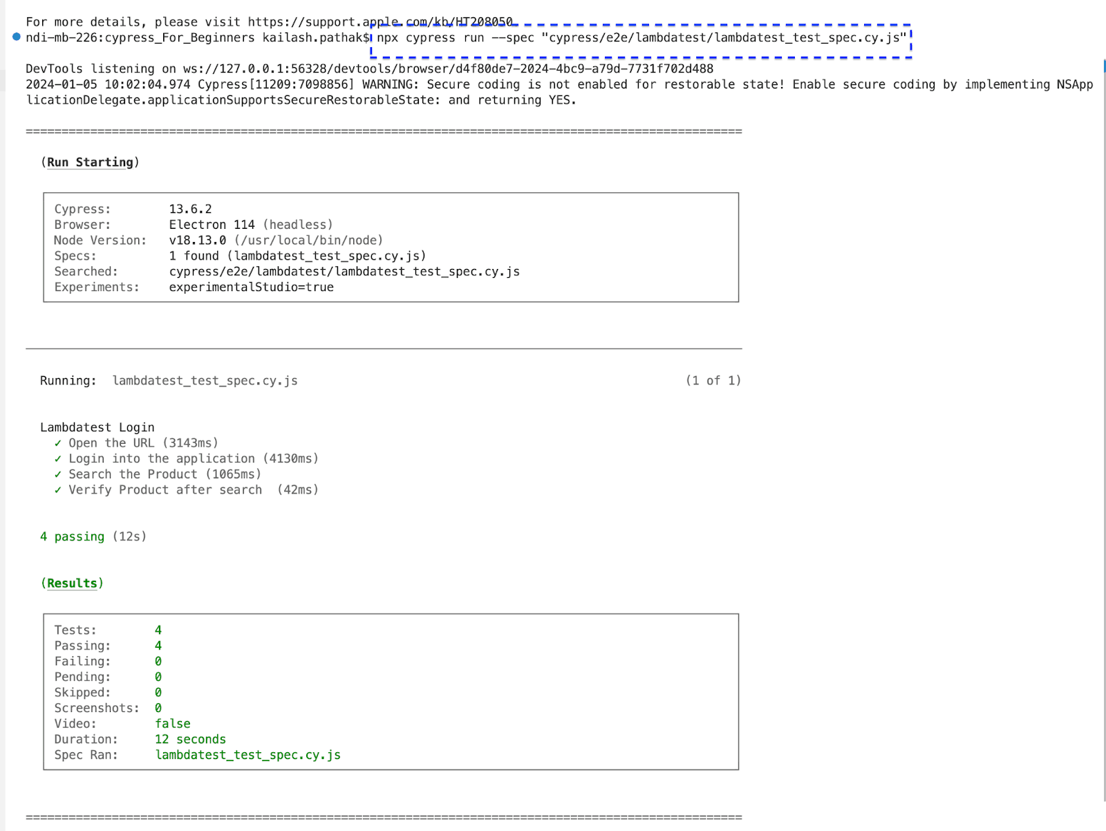 t browser is Electron when you run test cases in headless mode