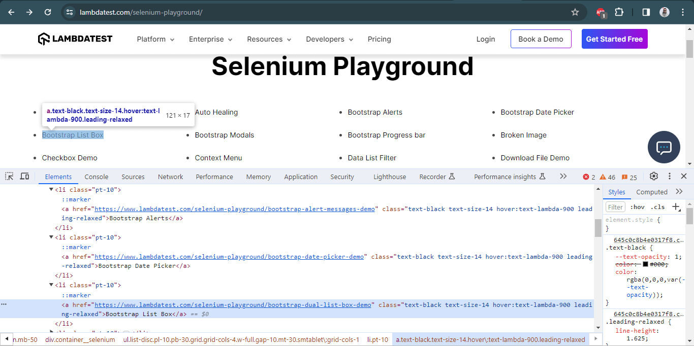 broken links in Selenium