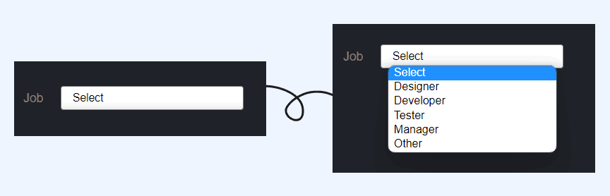 will target the div with the class select that holds our main select element 