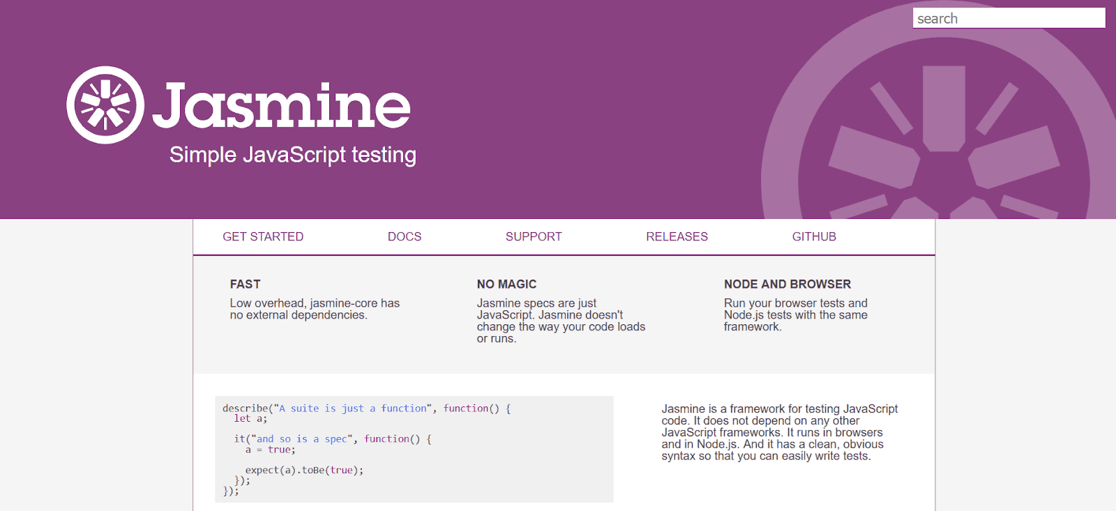 Jasmine is widely recognized as one of the top open-source testing tools