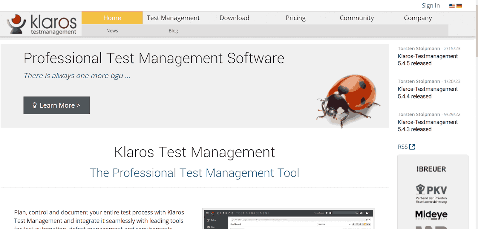Klaros is a versatile free test management tool