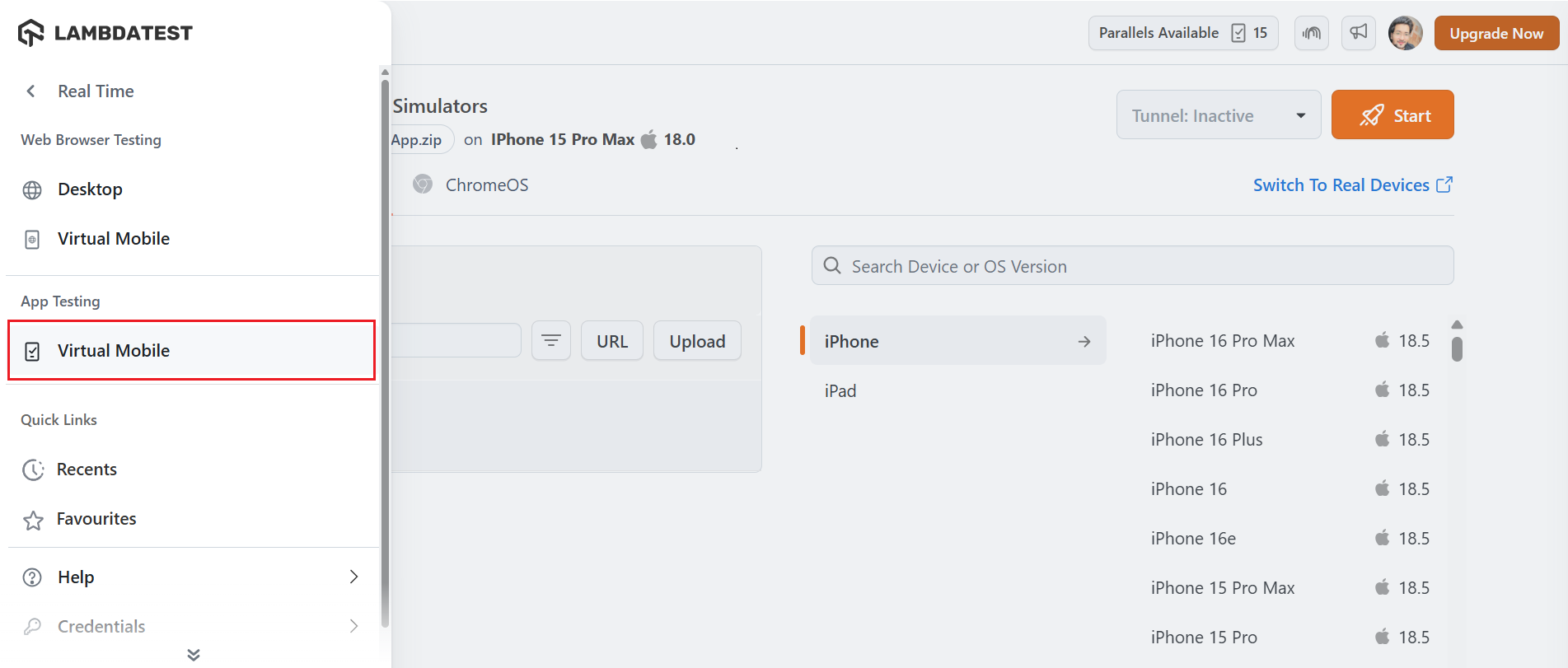 select virtual mobile