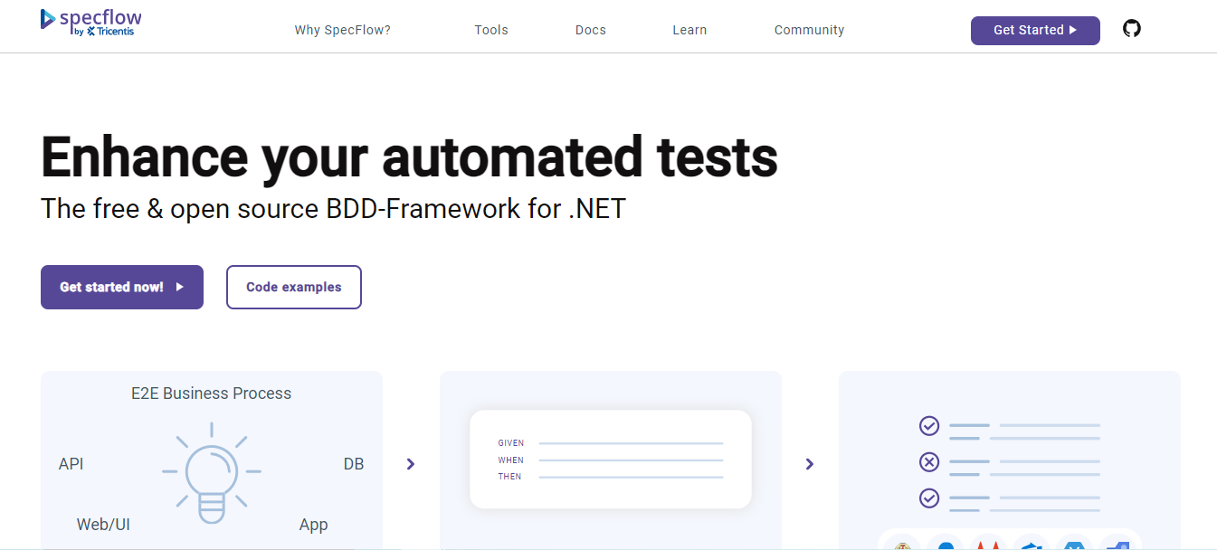 SpecFlow is a free and open-source automation testing tool