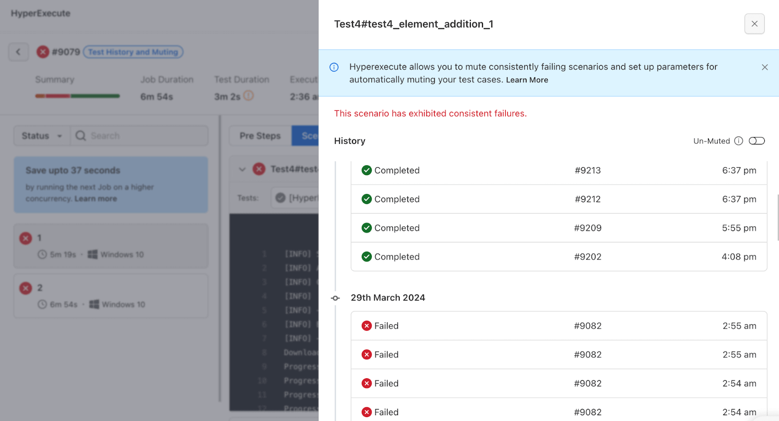  Test History Analysis