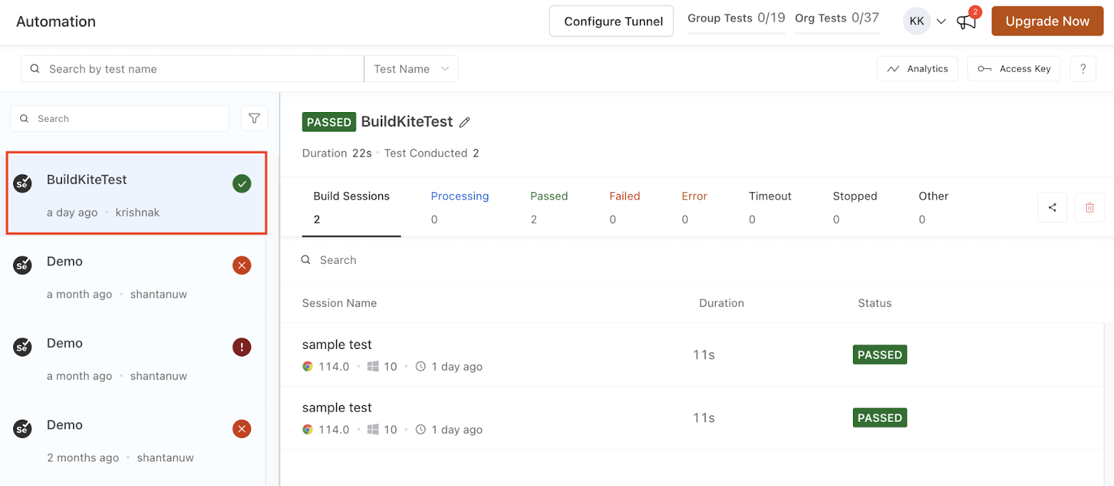 LambdaTest Integration With Buildkite