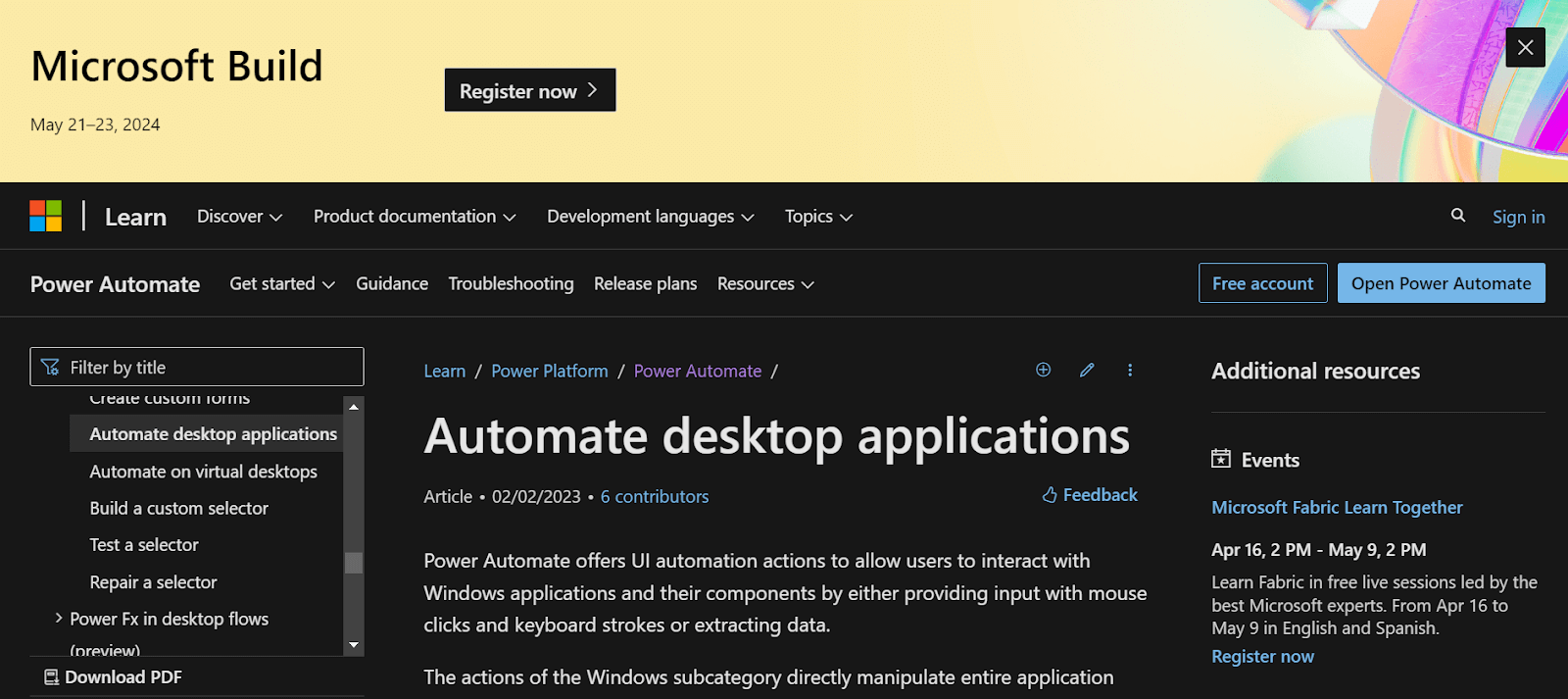 Power Automate desktop automation tool