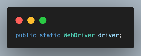 WebDriver object