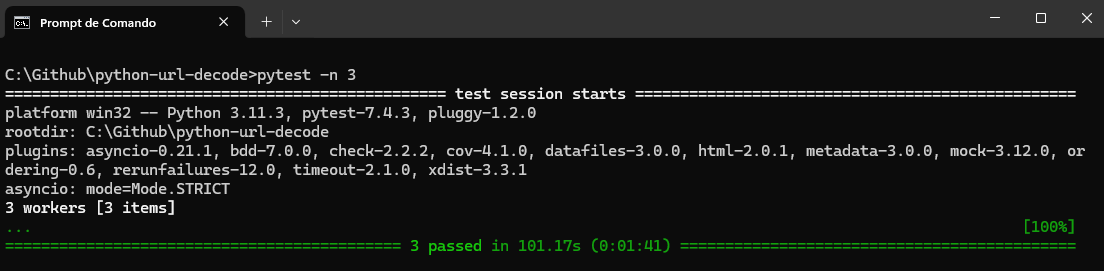 pytest-xdist plugin for parallel test execution