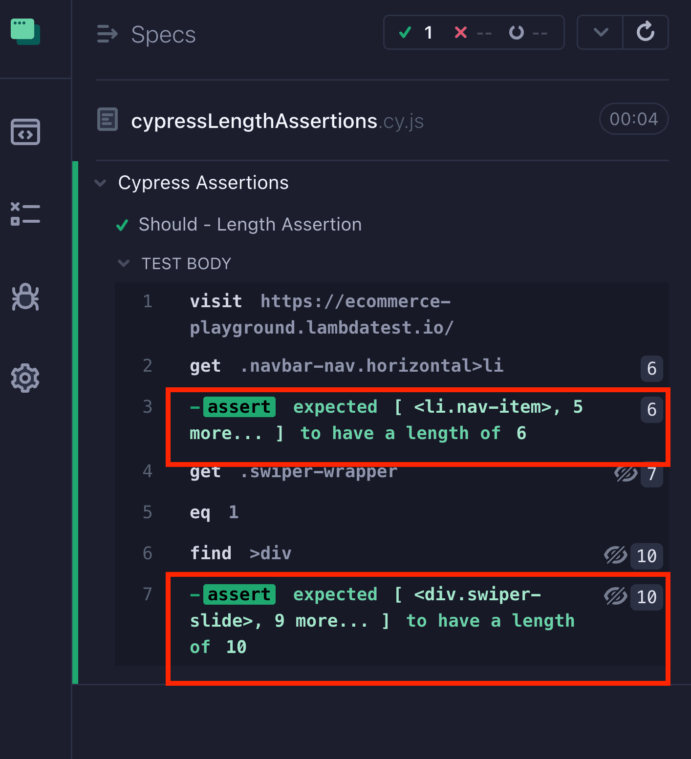 cypresslengthAssertions